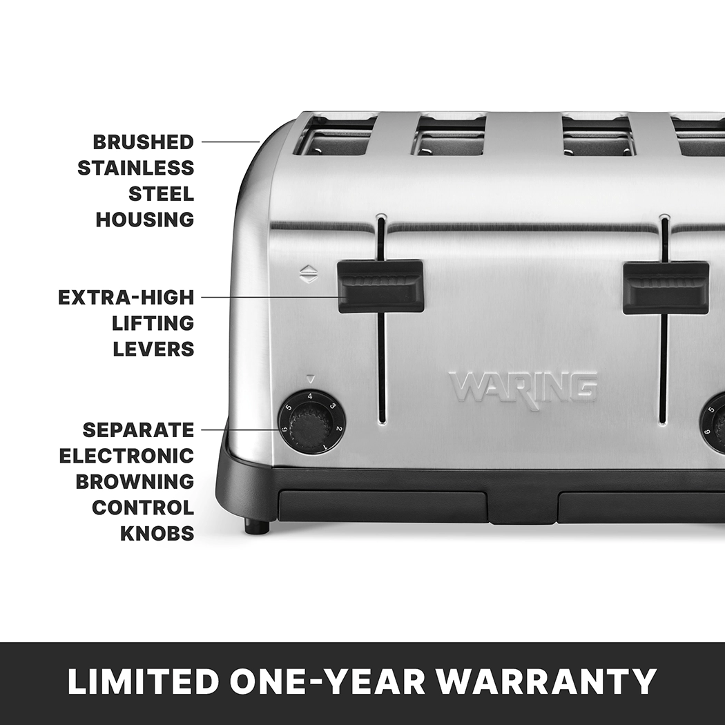 Medium-Duty 4-Slot Toaster, 1800 Watts